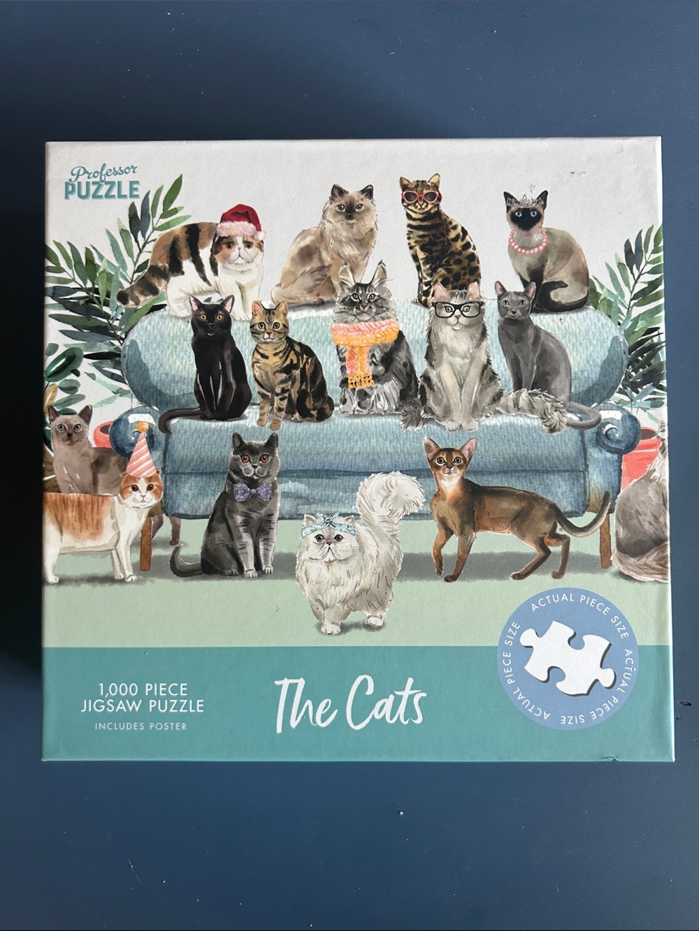 Professor Puzzle The Cats 1000-Piece Jigsaw Puzzle - Teal